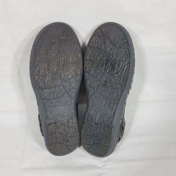 Propet Cameo Loafers Women Size 7 Black Leather Cut Out Slip On WCX014L - Picture 8 of 9